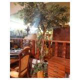 Very large faux tree in planter