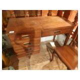 Solid wood sewing machine desk w/ chair