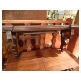 Dark wood wall shelf