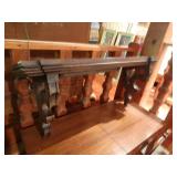 Dark wood wall shelf