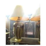 Awesome pair of mid century table lamps w/ shades-