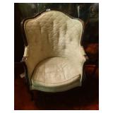 Antique wood frame chair