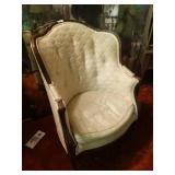 Antique wood frame chair