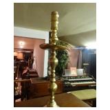 Tall brass candle holder