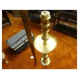 Tall brass candle holder