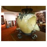 Vintage sunken side table lamp w/ shade