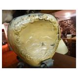 Vintage sunken side table lamp w/ shade