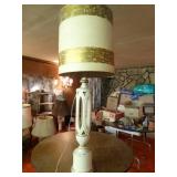 Tall mid century table lamp with shade