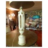 Tall mid century table lamp with shade