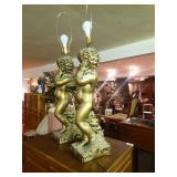 Pair of cherub table lamps