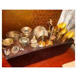 Large lot of various brass decor
