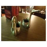 Pair of large brass ducks