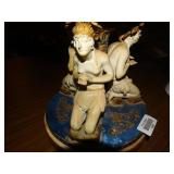 Antique porcelain figural fruit basket