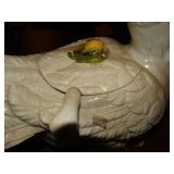 Large duck soup tureen w/ ladle- Made in Italy