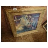 Vintage framed wall art