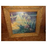 Vintage framed wall art