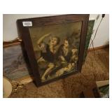 Several pieces of framed artwork