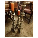 Set of 3 lg candle holders