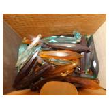 Lot of colored glass prisms