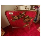 Antique decorative fireplace screen