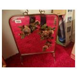 Antique decorative fireplace screen