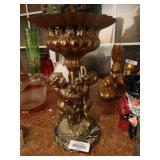 Lg candle holder w/ candle