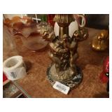 Lg candle holder w/ candle