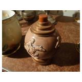 lg hand painted porcelain bowl & other