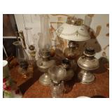 Lot of several oil lamps