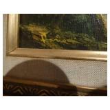 3 small wood framed paintings