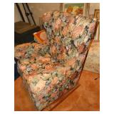 Floral design living room chair