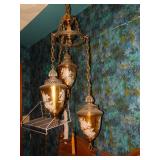 Vintage hanging 3 light fixture