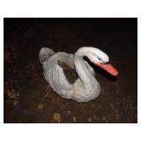Lg concrete swan planter