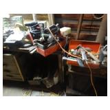 All contents of garage!!!HUGE lot- tools/ table saw/ ladders/ lumber & more!