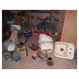 All contents of garage!!!HUGE lot- tools/ table saw/ ladders/ lumber & more!
