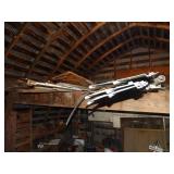 All contents of garage!!!HUGE lot- tools/ table saw/ ladders/ lumber & more!