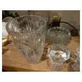 Lot of various cut glass pcs