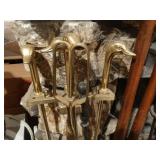 2 sets of fireplace tools