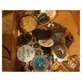 Various belt buckles & pins