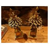 High end brass pine cone decor