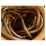 Set or porcelain planters & garden hose