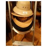 Lot of hats and Swan Cookie Jar