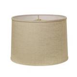 Cloth & Wire Slant Retro Drum Hardback Lampshade with Washer Fitter, Stonewash