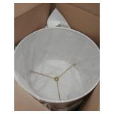 Cloth & Wire Slant Retro Drum Hardback Lampshade with Washer Fitter, Stonewash