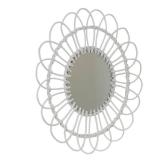 Household Essentials 22 in x 0.25 in Willow Round Wall Mirror, White