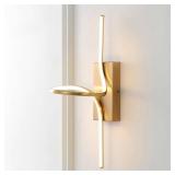 Sketch 9" Modern Metal Integrated LED Vanity/Sconce, by JONATHAN Y- Gold, ITEM#: JYL7030C