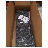 Rubber-Cal "Stars" Recycled Rubber Step Mat - Black Stair Tread - 6 pcs