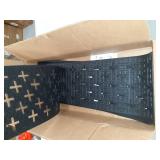 Rubber-Cal "Stars" Recycled Rubber Step Mat - Black Stair Tread - 6 pcs