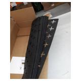 Rubber-Cal "Stars" Recycled Rubber Step Mat - Black Stair Tread - 6 pcs