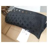 Rubber-Cal "Stars" Recycled Rubber Step Mat - Black Stair Tread - 6 pcs